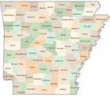 Arkansas County Map