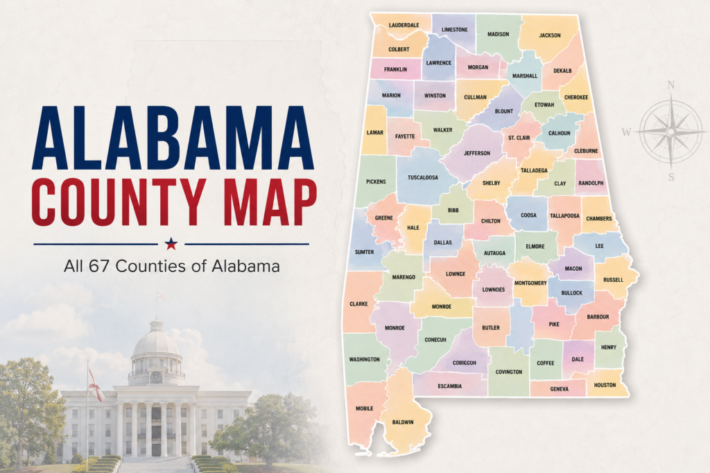 Alabama County Map