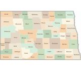 North Dakota County Map