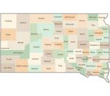 South Dakota County Map