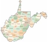 West Virginia County Map