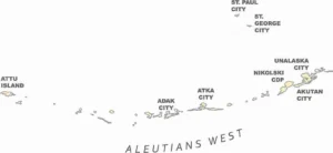 Aleutians West Census Area Alaska Map Showing Boundaries