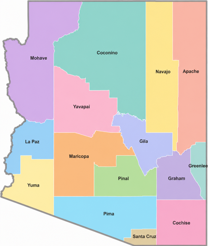 Arizona County Map