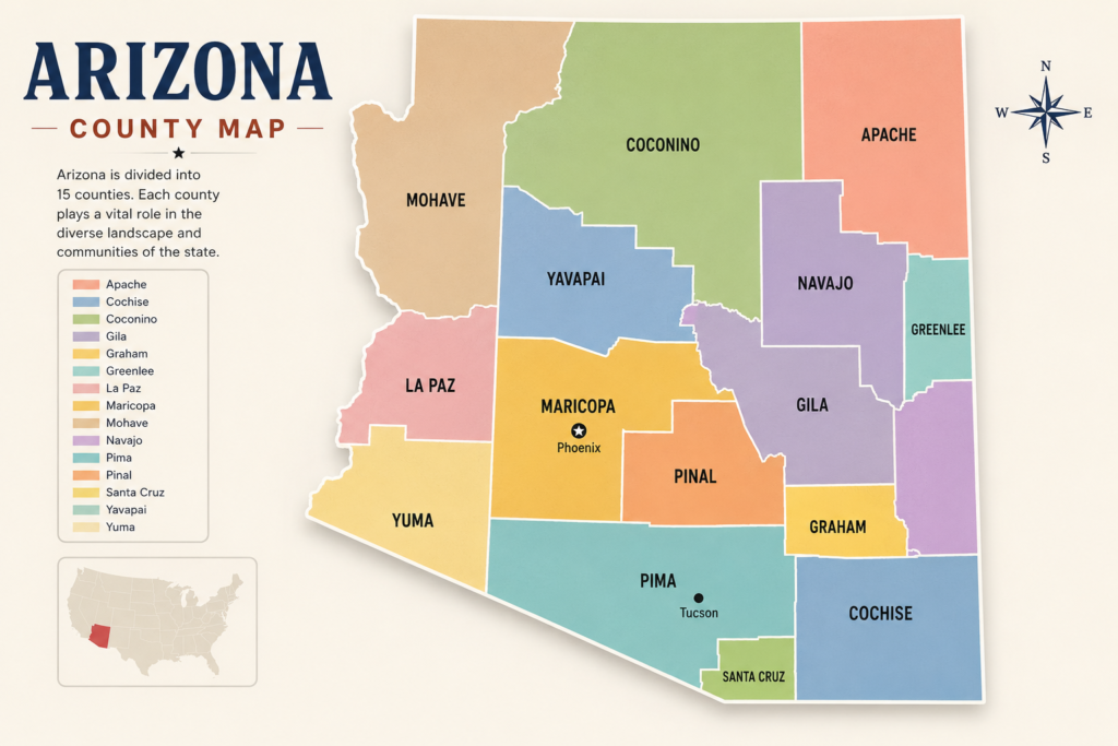 Arizona County Map feature image