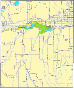 Bent County Colorado GIS Map showing county boundaries, cities, roads, and geographic features.