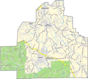 Bibb County Alabama GIS Map Showing County Boundaries