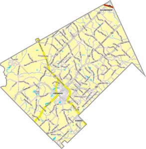 Bleckley County Georgia GIS Map showing county boundaries, major roads, cities, highways, rivers, and geographic features.