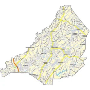 Blount County Alabama GIS Map Showing County Boundaries