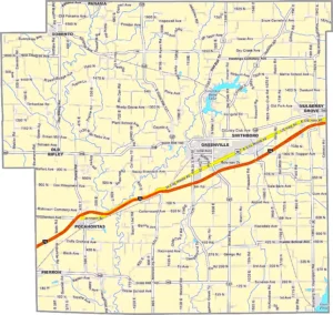 Bond County Illinois GIS map showing county boundaries and location