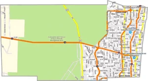 Broward County Florida GIS Map displaying county boundaries, roads, cities, and landmarks.
