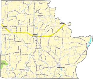 Brown County Illinois GIS map showing county boundaries and location