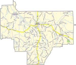 Bullock County Alabama GIS Map Showing County Boundaries