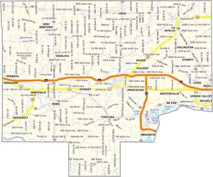 Bureau County Illinois GIS map showing county boundaries and location