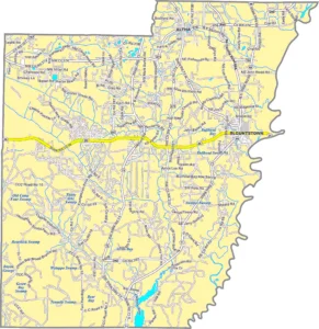 Calhoun County Florida GIS Map showing county boundaries, highways, and geographic features.