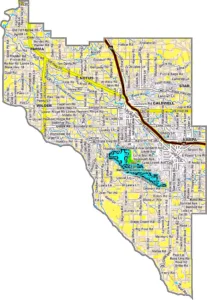 Canyon County Idaho GIS Map showing county boundaries, cities, roads, and geographic features.