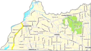 Cass County Illinois GIS map showing county boundaries and location
