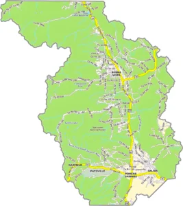 Chaffee County Colorado GIS Map showing county boundaries, cities, roads, and geographic features.