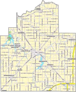 Christian County Illinois GIS map showing county boundaries and location