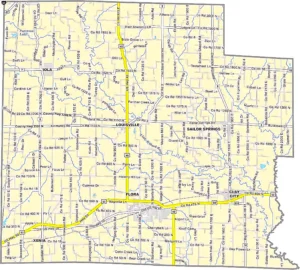 Clay County Illinois GIS map showing county boundaries and location
