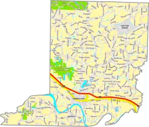 Conway County Arkansas GIS Map showing county boundaries, roads, cities, and geographic features.