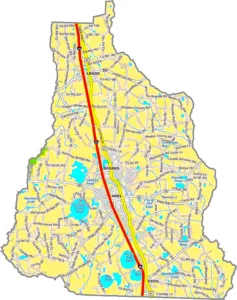 Cook County Georgia GIS Map showing county boundaries, major roads, cities, highways, rivers, and geographic features.