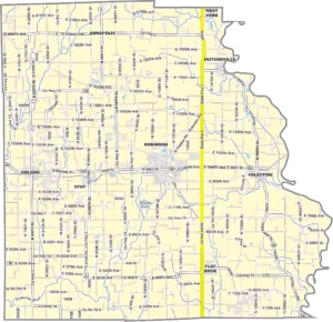 Crawford County Illinois GIS map showing county boundaries and location