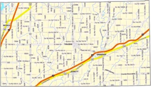 Cumberland County Illinois GIS map showing county boundaries and location