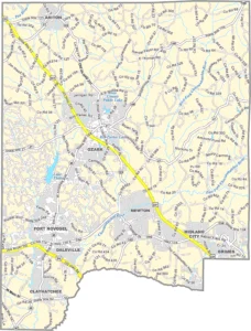 Dale County Alabama GIS Map Showing County Boundaries