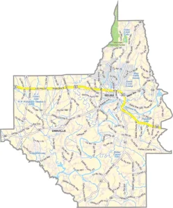 Dallas County Alabama GIS Map Showing County Boundaries