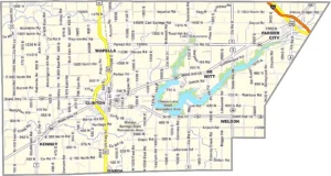 DeWitt County Illinois GIS map showing county boundaries and location