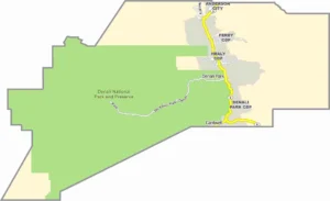 Denali Borough Alaska Borough Map Showing Boundaries