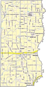 Edwards County Illinois GIS map showing county boundaries and location