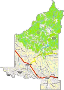 lmore County Idaho GIS Map showing county boundaries, cities, roads, and geographic features.