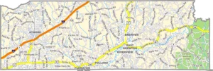 Escambia County Alabama GIS Map Showing County Boundaries