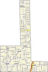 Ford County Illinois GIS map showing county boundaries and location