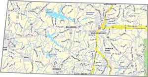 Franklin County Alabama GIS Map Showing County Boundaries