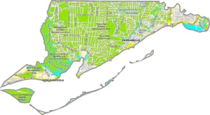 Franklin County Florida GIS Map displaying county boundaries, roads, waterways, and coastal regions.