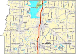 Franklin County Illinois GIS map showing county boundaries and location