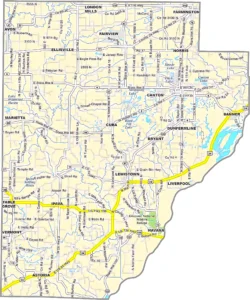 Fulton County Illinois GIS map showing county boundaries and location