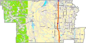 Glenn County California GIS Map showing county boundaries, cities, roads, and geographic features.