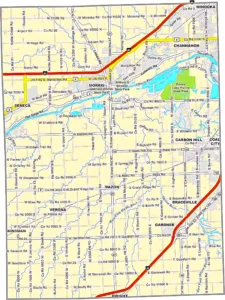 Grundy County Illinois GIS map showing county boundaries and location