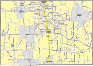 Hardee County Florida GIS Map showing county boundaries, roads, communities, and rivers.