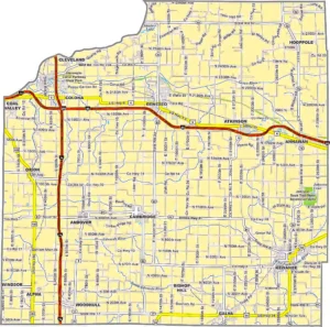 Henry County Illinois GIS map showing county boundaries and location