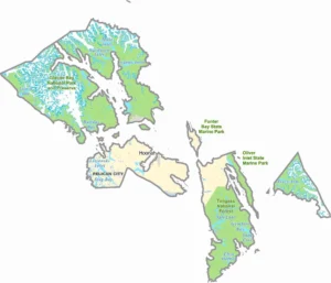 Hoonah-Angoon Census Area Alaska Map Showing Boundaries