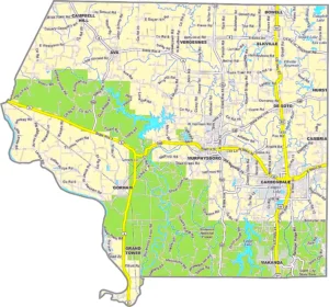 Jackson County Illinois GIS map showing county boundaries and location