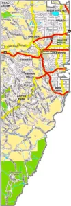 Jefferson County Colorado GIS Map showing county boundaries, cities, roads, and geographic features.
