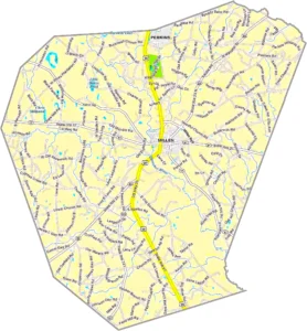 Jenkins County Georgia GIS Map showing county boundaries, major roads, cities, highways, rivers, and geographic features.