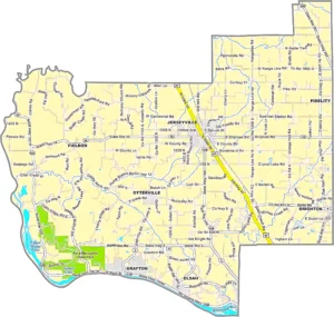 Jersey County Illinois GIS map showing county boundaries and location
