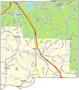 Johnson County Illinois GIS map showing county boundaries and location