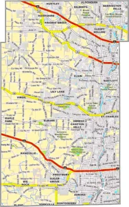 Kane County Illinois GIS map showing county boundaries and location